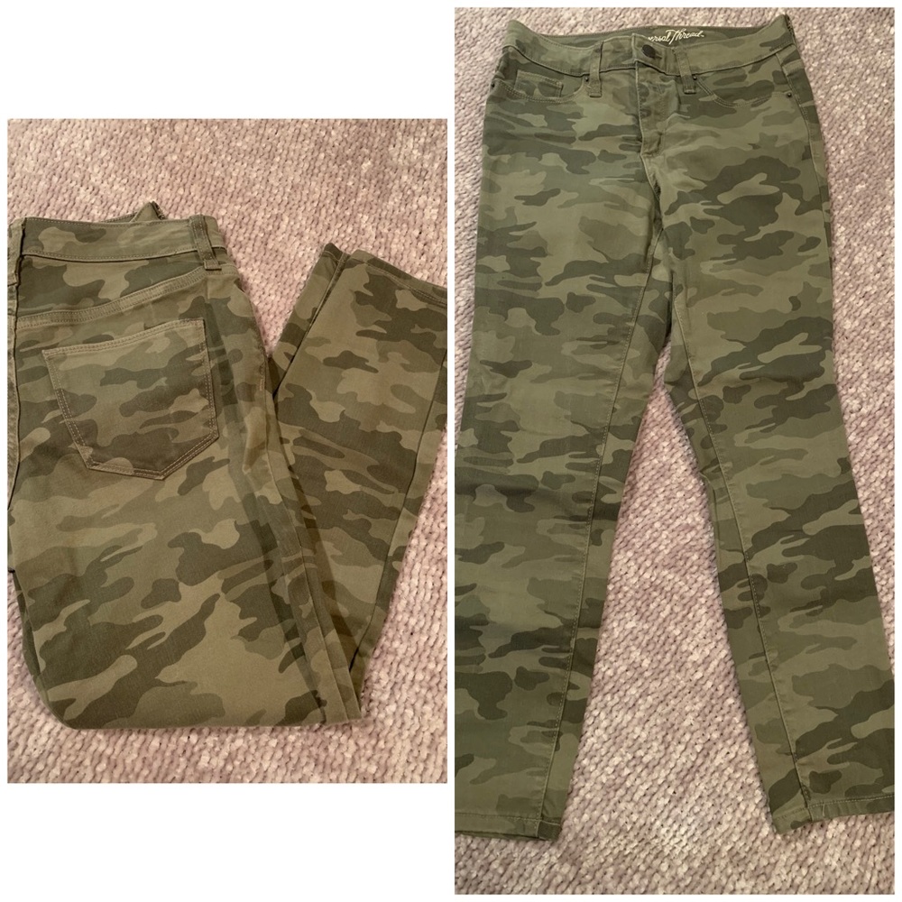 Camo skinny crop